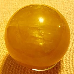 Honey Calcite Sphere